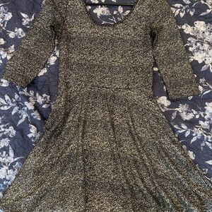 Elegant Black and Gold Women's Dress